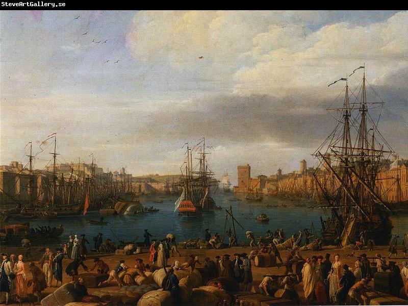 Claude-joseph Vernet Interieur du port de Marseille